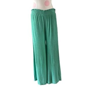 Elan Palazzo Pants - Aqua, Large